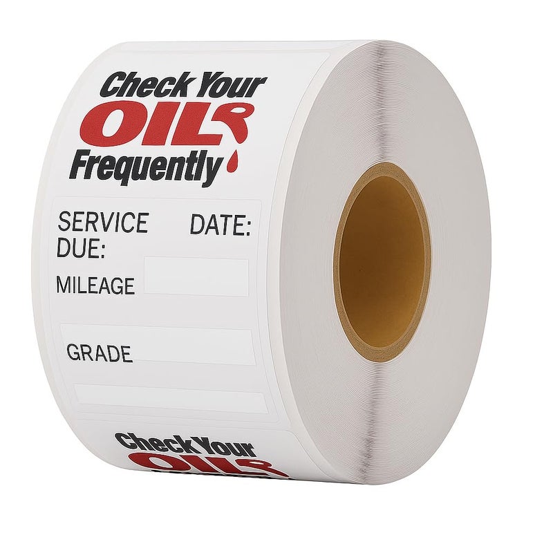 C-Horse Oil Change Stickers for Windshield  600 Auto Service Reminder Labels (1 Roll  2""x1.8"") for Next Oil Change Date & Mileage with Strong Adhesive - Image 4